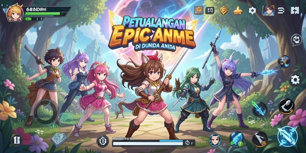 Tampilan screenshot utama 68IDN menunjukkan aksi seru dalam dunia anime.