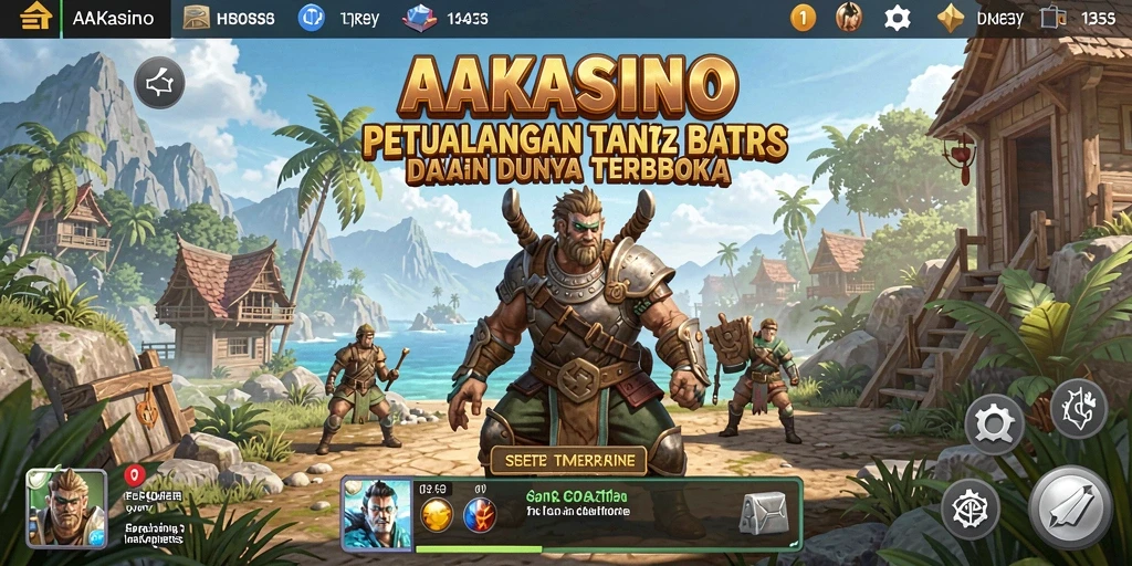 Screenshot utama AAKASINO menunjukkan aksi seru dalam dunia terbuka.