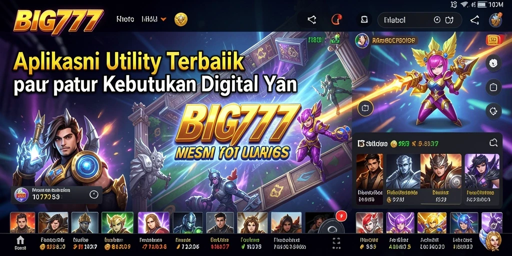 Screenshot utama BIG777 menunjukkan antarmuka aplikasi Utility yang ramah pengguna.