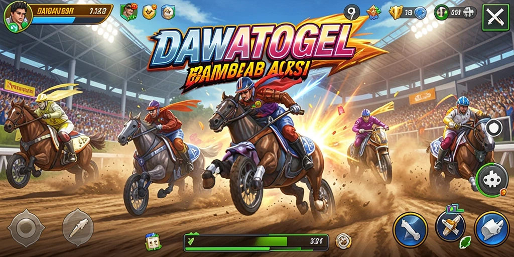Gameplay balap seru di DAWATOGEL, penuh aksi dan ketegangan.