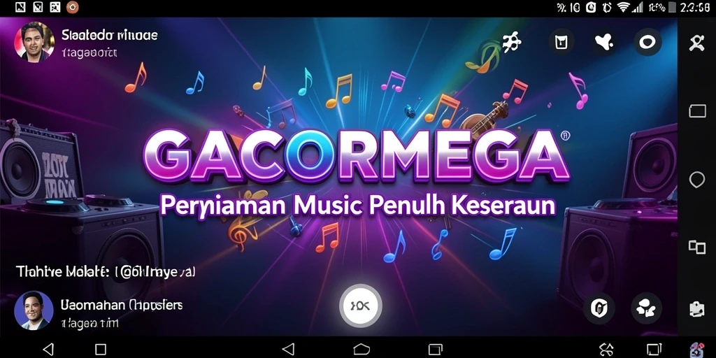 Screenshot GACORMEGA menampilkan gameplay musik yang interaktif dan menantang.