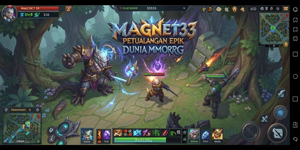 Tampilan gameplay epik di dunia fantasi MAGNET33.