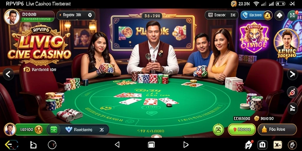 Tampilan gameplay Live Casino di RPVIP6 yang seru dan interaktif.
