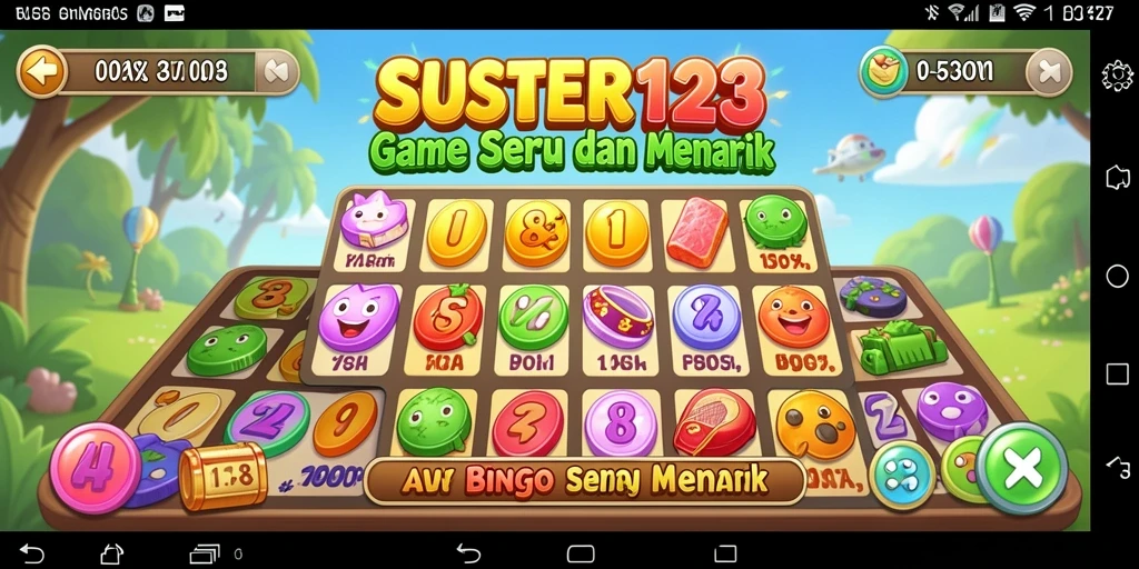 Screenshot gameplay SUSTER123 menampilkan kemeriahan permainan Bingo.